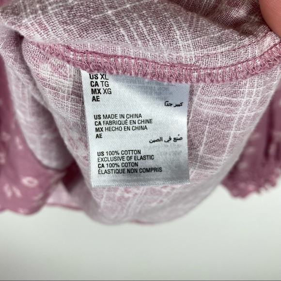 INC Women Top Off shoulder Pink Floral XL Shirt - Picture 6 of 6